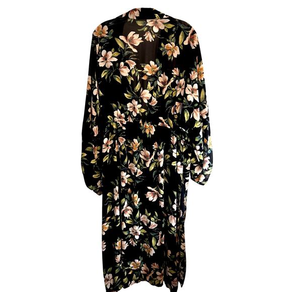 L.I.F.E. 3X Black Women's Maxi High Slits Cover Up Dress Plus 22W 24W 3XL XXXL - Picture 6 of 7